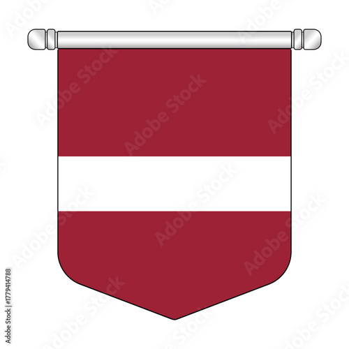 Equatorial Latvia National Banner Symbol Hanging
