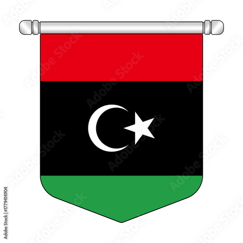 Equatorial Libya National Banner Symbol Hanging