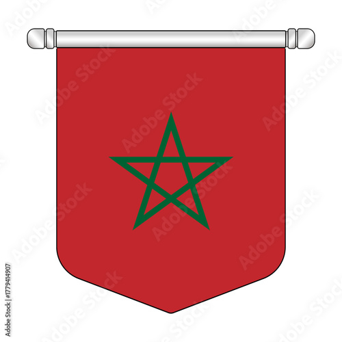 Equatorial Morocco National Banner Symbol Hanging