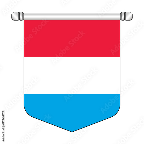Equatorial Luxembourg National Banner Symbol Hanging