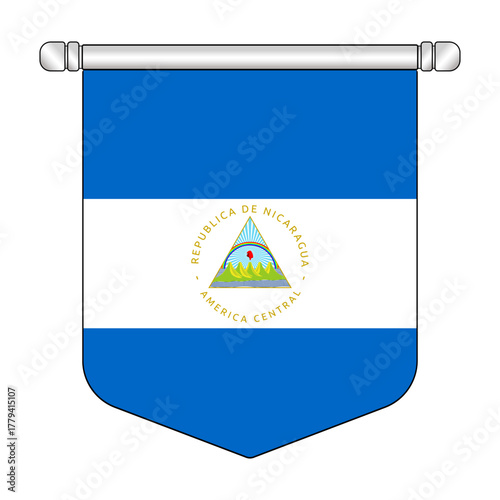Equatorial Nicaragua National Banner Symbol Hanging
