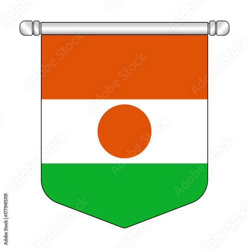 Free Download Equatorial Niger National Banner Symbol Hanging - GFXLoad