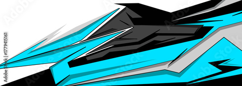Side body graphic sticker set. Abstract racing design concept. Car decal wrap design for motorcycle, boat, truck, car, boat and more. Vector eps 10.