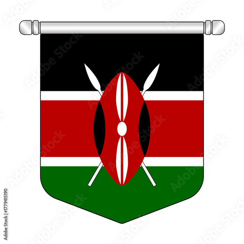 Equatorial Kenya National Banner Symbol Hanging