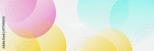 Colorful abstract background overlap layer on bright space with circles effect decoration. Modern graphic design element multicolor style concept. vector