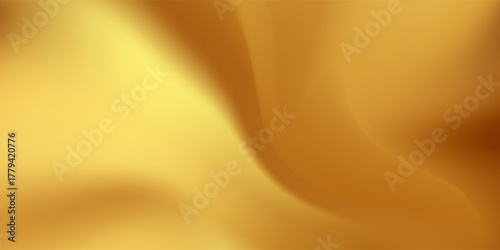 Shiny golden gradient background with smooth metallic texture, elegant and luxurious design perfect for invitations, certificates, packaging, and premium projects. golden silk background.