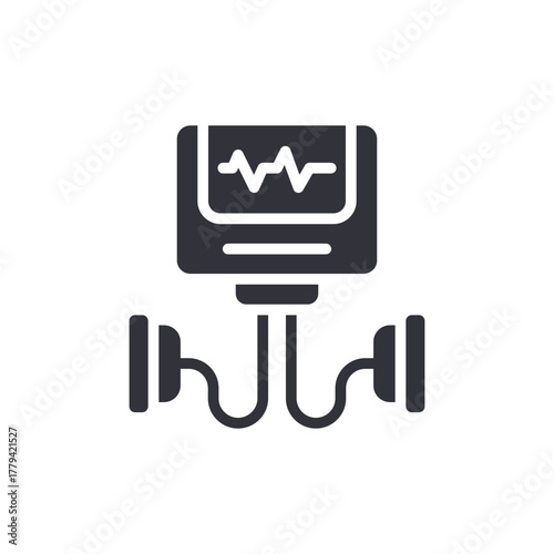 Defibrillator Machine Icon Medical Device Symbol Graphic
