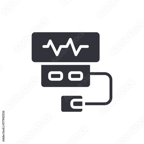 Vital Signs Monitor Electronic Icon Heart Rate Display