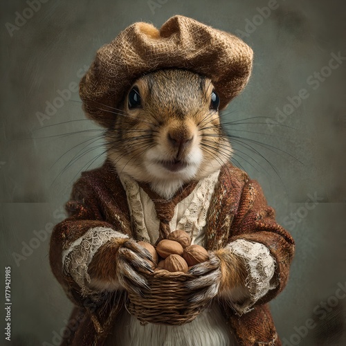 Fototapeta A squirrel in a suit