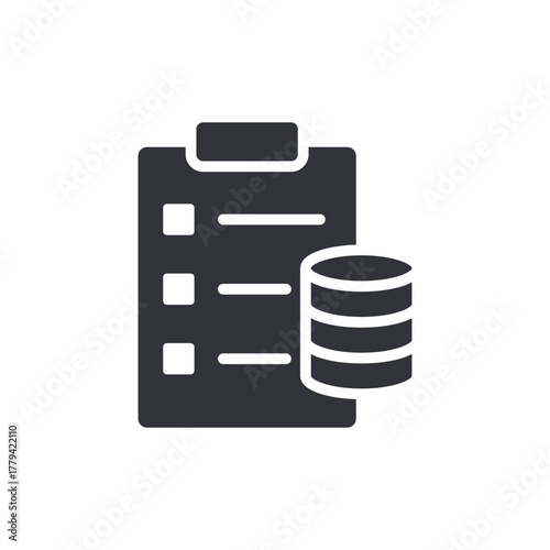 Database Report Document Icon Design For Stock Illustration