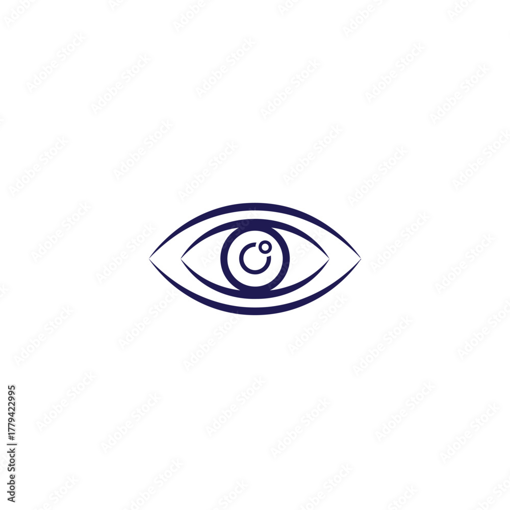Obraz premium Eye symbol depicting observation and awareness, set against a minimalistic background