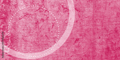 Red abstract background with red circle rings in faded distressed vintage grunge texture design. red grunge background art design pattern. This design are used for wallpaper ,poster, Chalkboard.