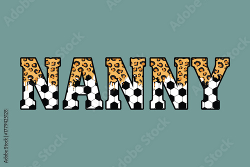 Soccer sublimation t shirt design for nanny