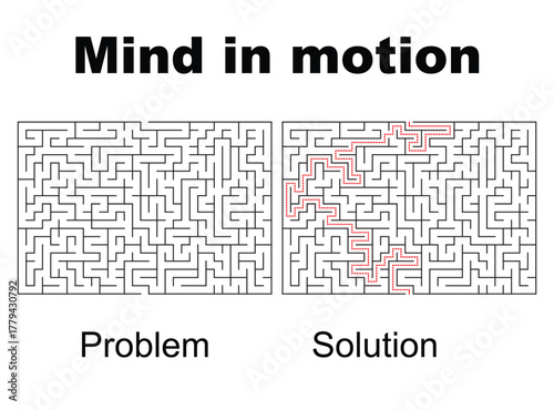 Fun Maze Illustration for Smart Kids Brain Training