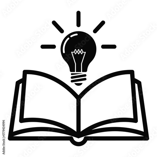 Knowledge and ideas from reading isolated on transparent background, Vector