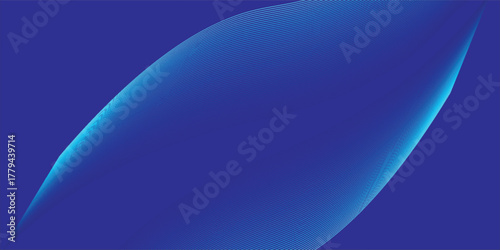 Abstract glowing wave lines on blue background. Dynamic wave pattern. Modern flowing wavy lines. Futuristic technology concept. Suit for banner, poster, cover, brochure, flyer, website