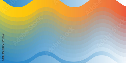 Colorful abstract vector wave pattern illustration for summer water sea design backdrop