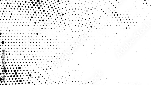 Black and white dot pattern vector illustration with rain drops texture