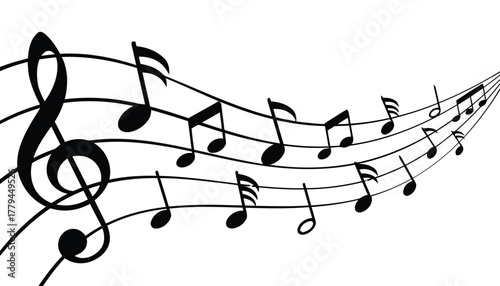 music, notes, staff, treble clef, melody, song, sound, audio, rhythm, composition, sheet music, classical, instrument, performance, concert, education, art, creative, design, graphic, illustration, bl