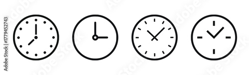 clock, time, watch, dial, face, hour, minute, second, hand, icon, symbol, graphic, design, illustration, black, white background, isolated, simple, minimalist, numbers, dots, measurement, schedule, pu