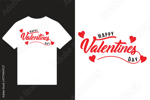 Happy Valentines Day Typography T Shirt Design Vector For Print, Valentines Day T Shirt Design.