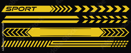 Car Racing Decals and Stripes  Set – Abstract Speed Lines, Checkered Patterns, Sport Car Wrap Graphics for Tuning, Motorsport Design, Racing Stickers, and Automotive Decoration Projects