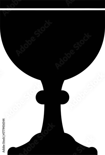 Black Chalice Silhouette Icon