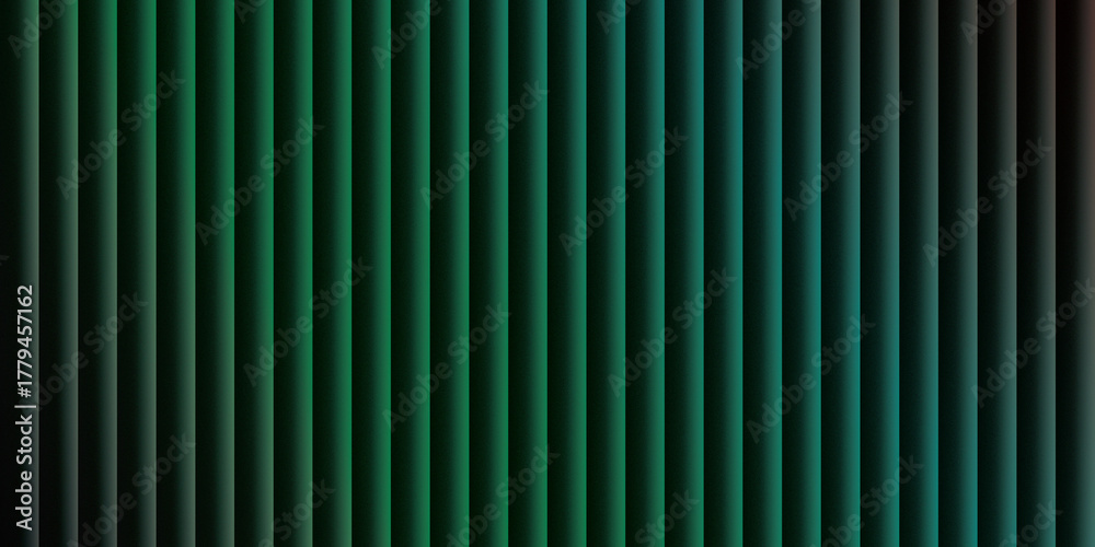 Obraz premium Abstract green-teal gradient vertical lines pattern background