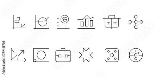 Collection of marketing icons for business and strategy. Action Plan Strategy Icons – Growth, Goals & Business Planning. Collection of Data Icons Featuring Gathering, Acquisition, Logo business.