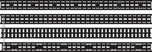 Papier peint Scalloped Edge seamless simple scalloped borders and dividers set, vintage frill