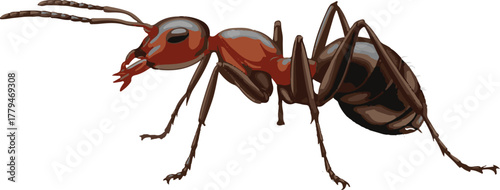 ant on white background