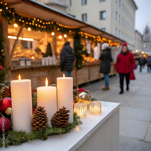 Christmas Market Advent Candles  Festive Glow