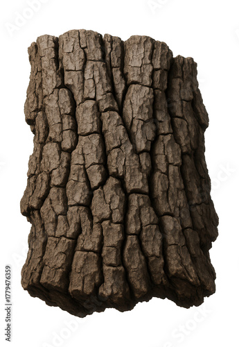 Fissured gray-brown bark from mangrove trees.