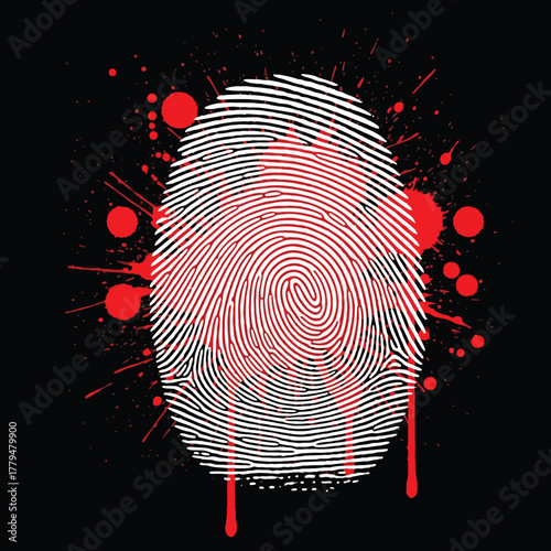 vector illustration of a fingerprint