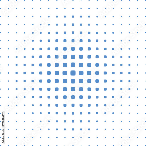 Blue Geometric Halftone Dot Pattern Background