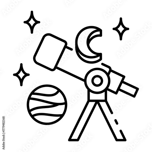 This Astronomy icon is suitable for Science.