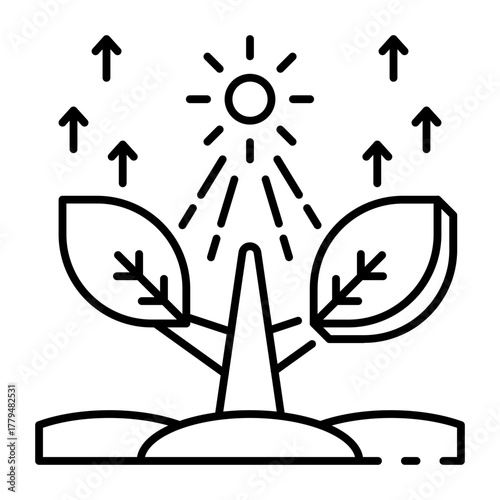 This Photosynthesis icon is suitable for Science.