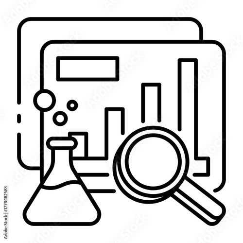 This Statistical analysis icon is suitable for Science.