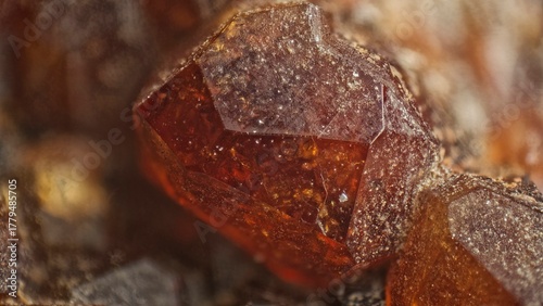 Canvastavla Andradite from Dalnegorsk skarns — orange-brown dodecahedral macro crystals