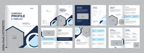 Company Profile E-book Template layout, Corporate business  E-book Template