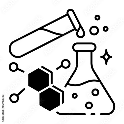 This Chemistry icon is suitable for Science.