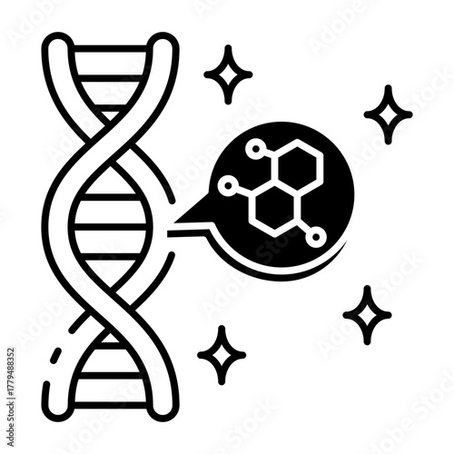 This DNA icon is suitable for Science.