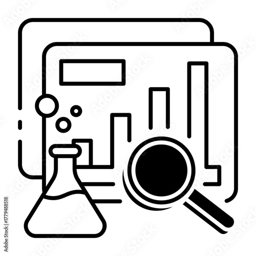This Statistical analysis icon is suitable for Science.