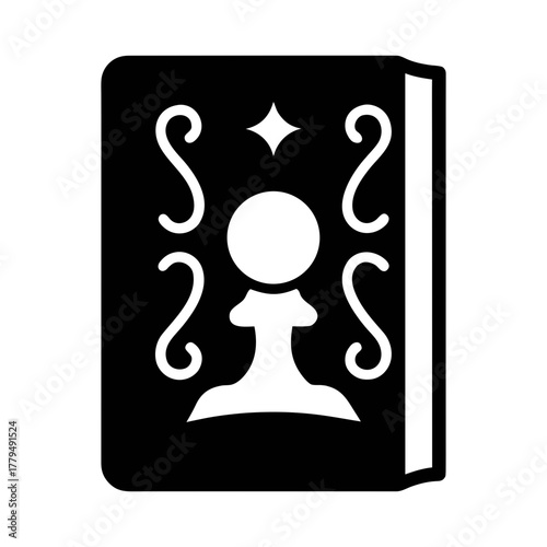 Find magic spell book illustration vector graphic for fantasy role playing game rpg design asset icon