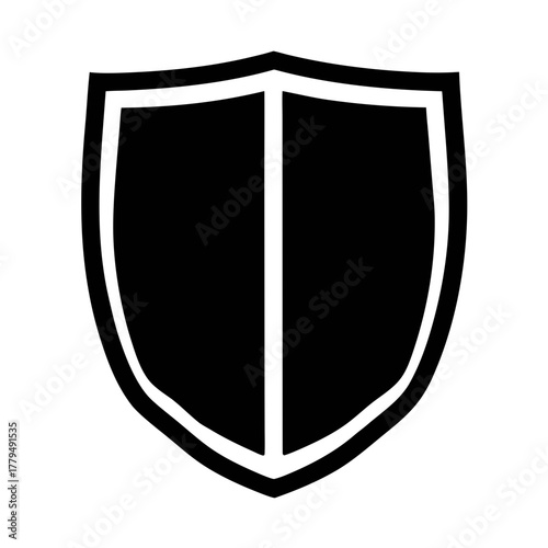 Vector shield icon graphic design template for security protection and antivirus software logo design