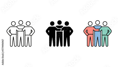 Group of business people in a circle, a symbol of teamwork and success concept