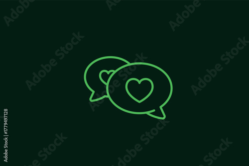 love talks illustration in flat style design. Vector illustration.	
