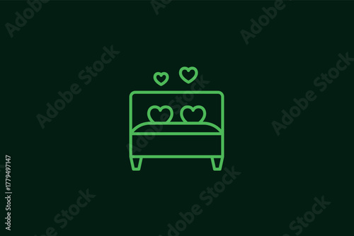 wedding night illustration in flat style design. Vector illustration.	
