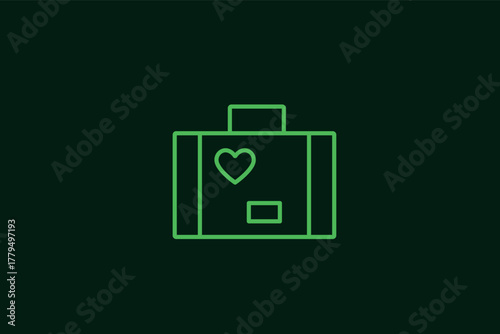 Honeymoon illustration in flat style design. Vector illustration.	
