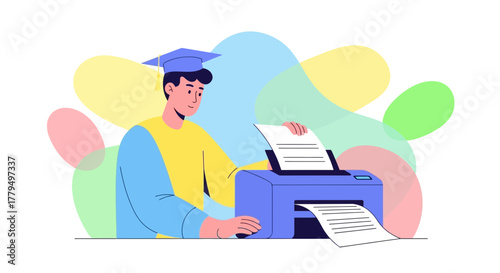 Graduate Paper Printing: A Colorful Illustration of Education and Technological Integration